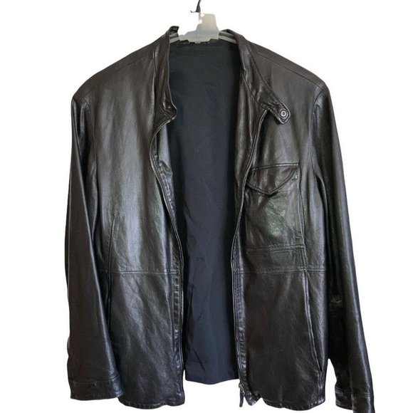 Giorgio Armani Borgo Jacket Size 56 Lamb Leather - Picture 2 of 9